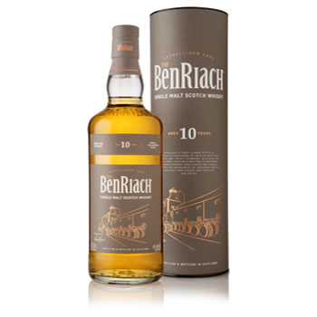 BenRiach 10 Year Single Malt Scotch Whisky is classic Speyside in character, with the focus on ex-bourbon and ex-sherry casks. This produces a fresh, lively, fruit-laden single malt with warm oak spices, green apple, dried apricots, peach and banana with subtle touches aniseed, lemon zest and barley.